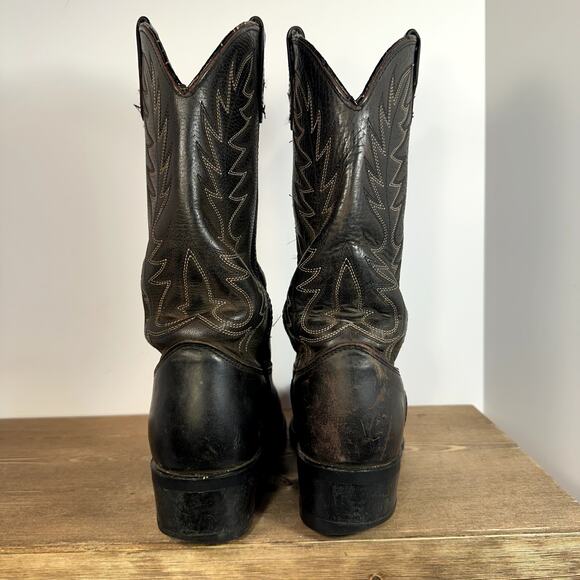 Double H Leather Cowboy Boots Mens 9.5 Western Oil Chemical Resistant Rodeo Work